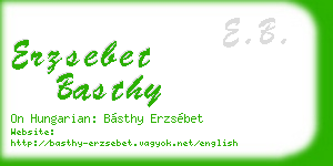 erzsebet basthy business card