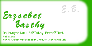 erzsebet basthy business card